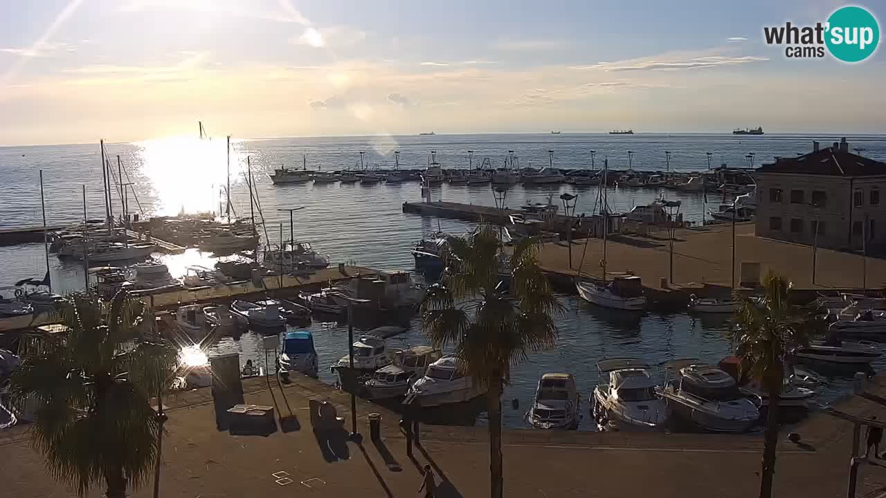 Spletna kamera Koper – Panorama na marino in promenado s Hotela Grand Koper