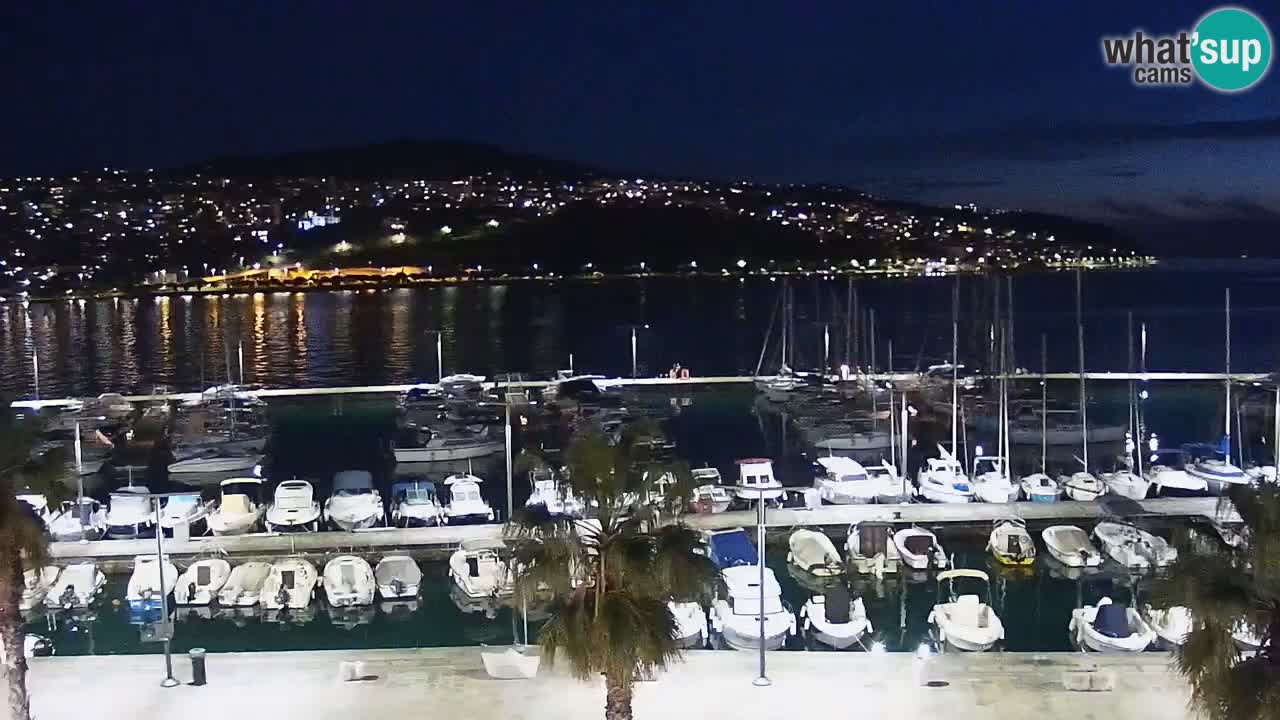 Webcam Koper – Panorama de la marina et de la promenade depuis le Grand Hotel Koper