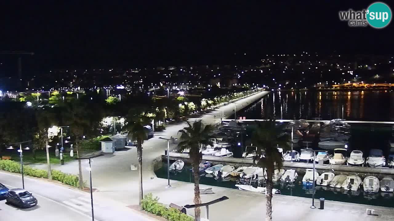 Webcam Koper – Panorama of the marina and promenade from the Grand Hotel Koper