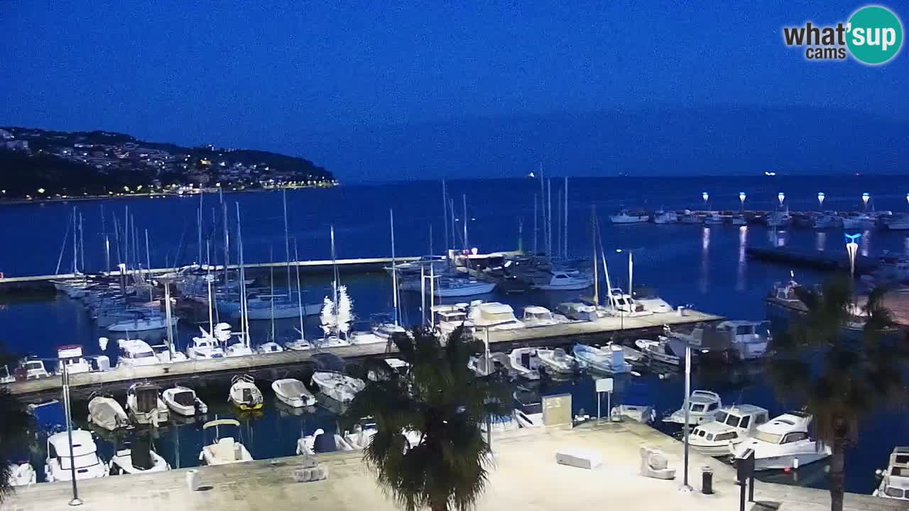 Camera en vivo Koper – puerto deportivo y paseo marítimo desde el Hotel Grand Koper