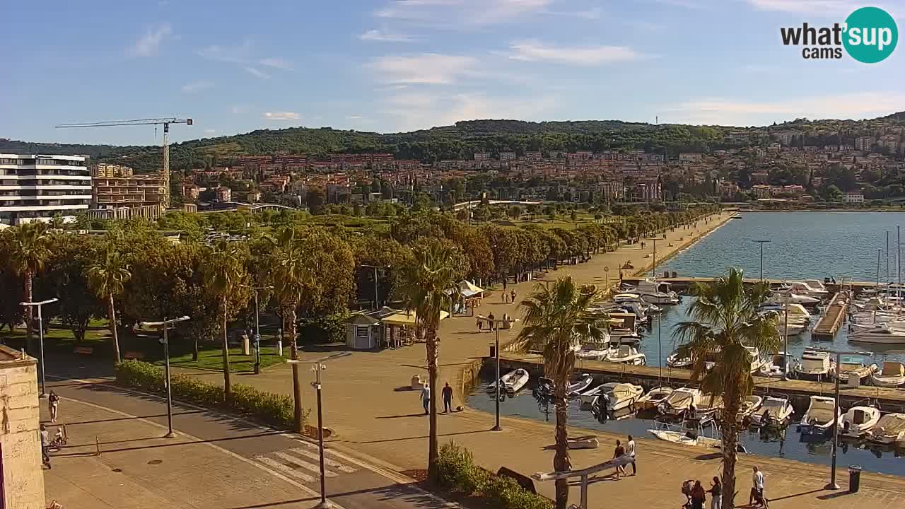 Webcam Capodistria – marina e lungo mare dall’Hotel Grand Koper