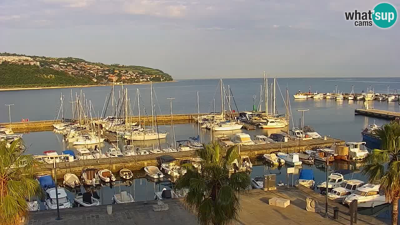 Spletna kamera Koper – Panorama na marino in promenado s Hotela Grand Koper
