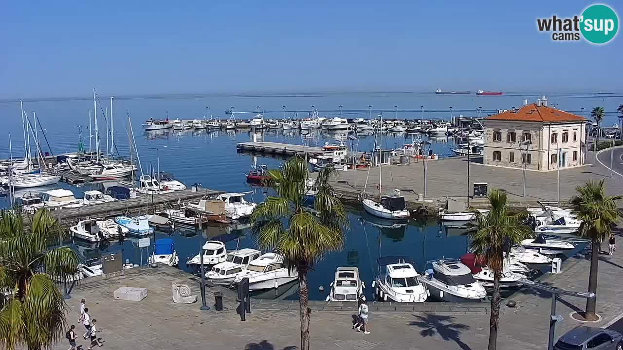 Spletna kamera Koper – Panorama na marino in promenado s Hotela Grand Koper