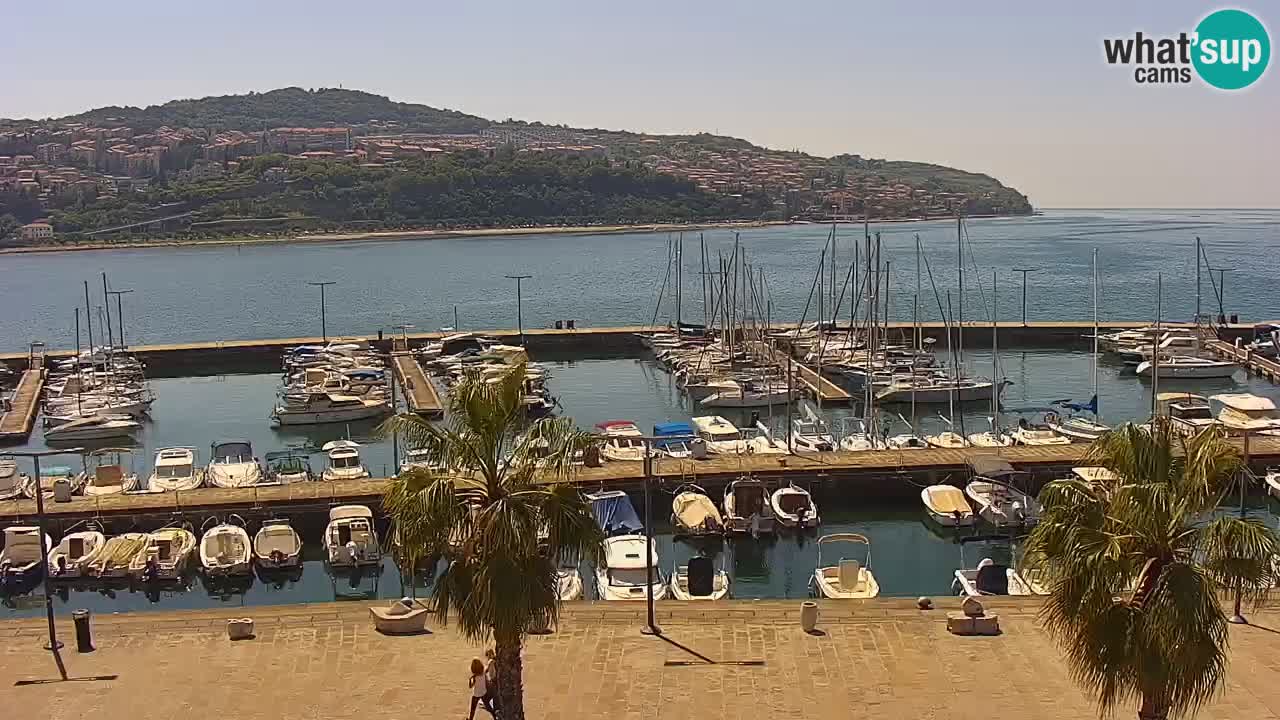 Camera en vivo Koper – puerto deportivo y paseo marítimo desde el Hotel Grand Koper