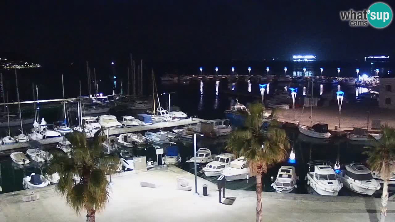 Webcam Koper – Panorama of the marina and promenade from the Grand Hotel Koper