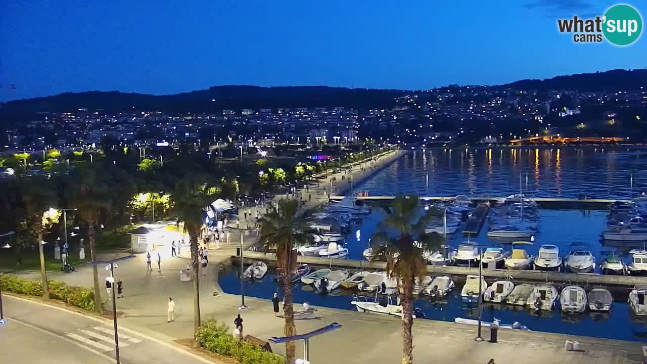 Webcam Koper – Panorama de la marina et de la promenade depuis le Grand Hotel Koper