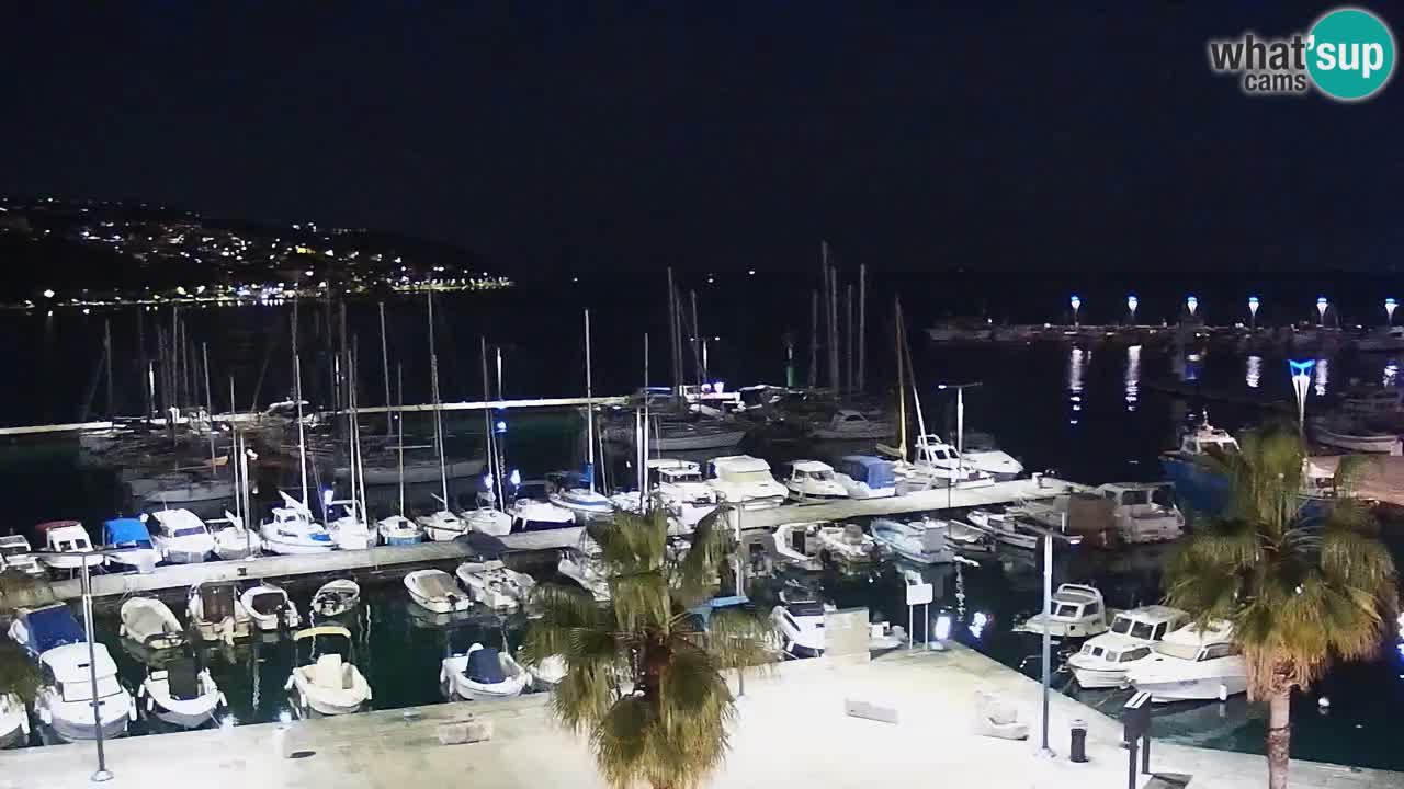 Webcam Koper – Panorama de la marina et de la promenade depuis le Grand Hotel Koper