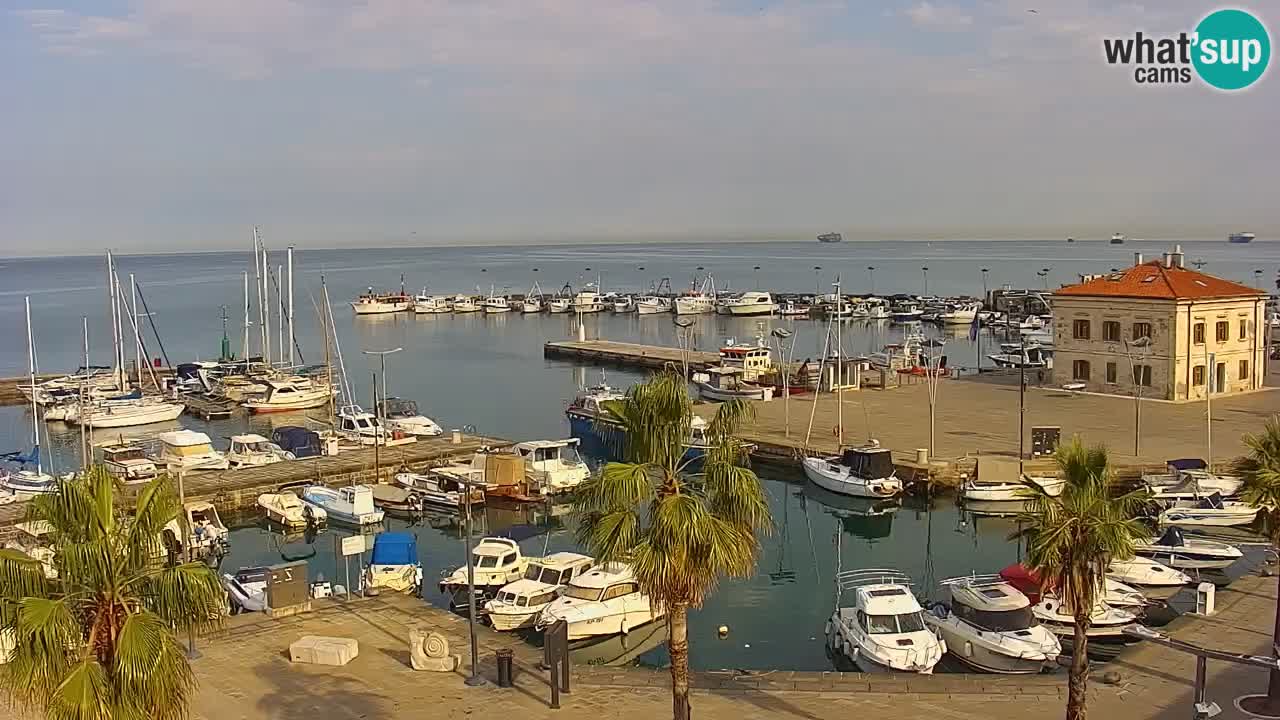 Camera en vivo Koper – puerto deportivo y paseo marítimo desde el Hotel Grand Koper