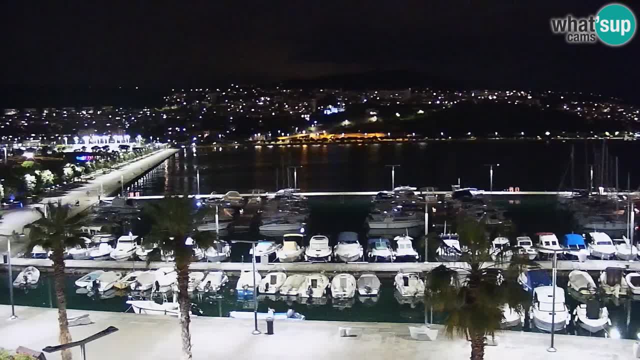 Webcam Koper – Panorama de la marina et de la promenade depuis le Grand Hotel Koper