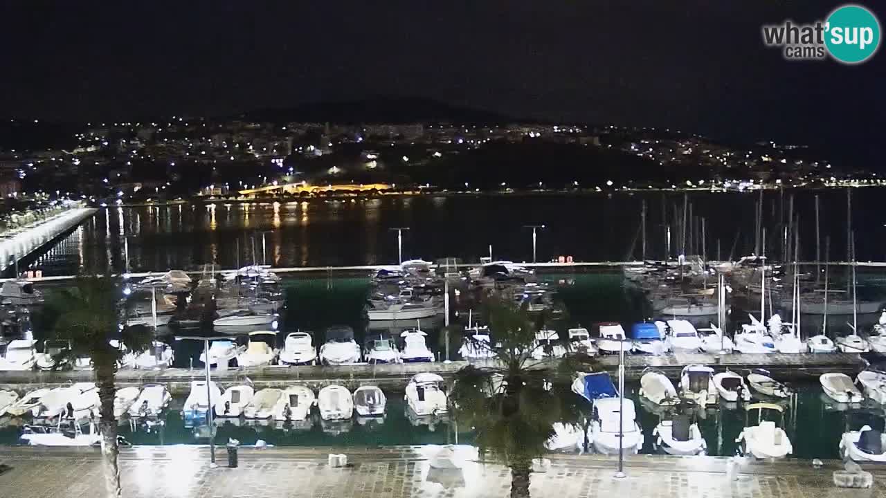 Webcam Koper – Panorama of the marina and promenade from the Grand Hotel Koper