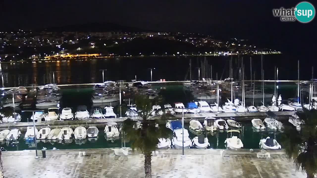 Webcam Koper – Panorama des Jachthafens und der Promenade vom Hotel Grand Koper