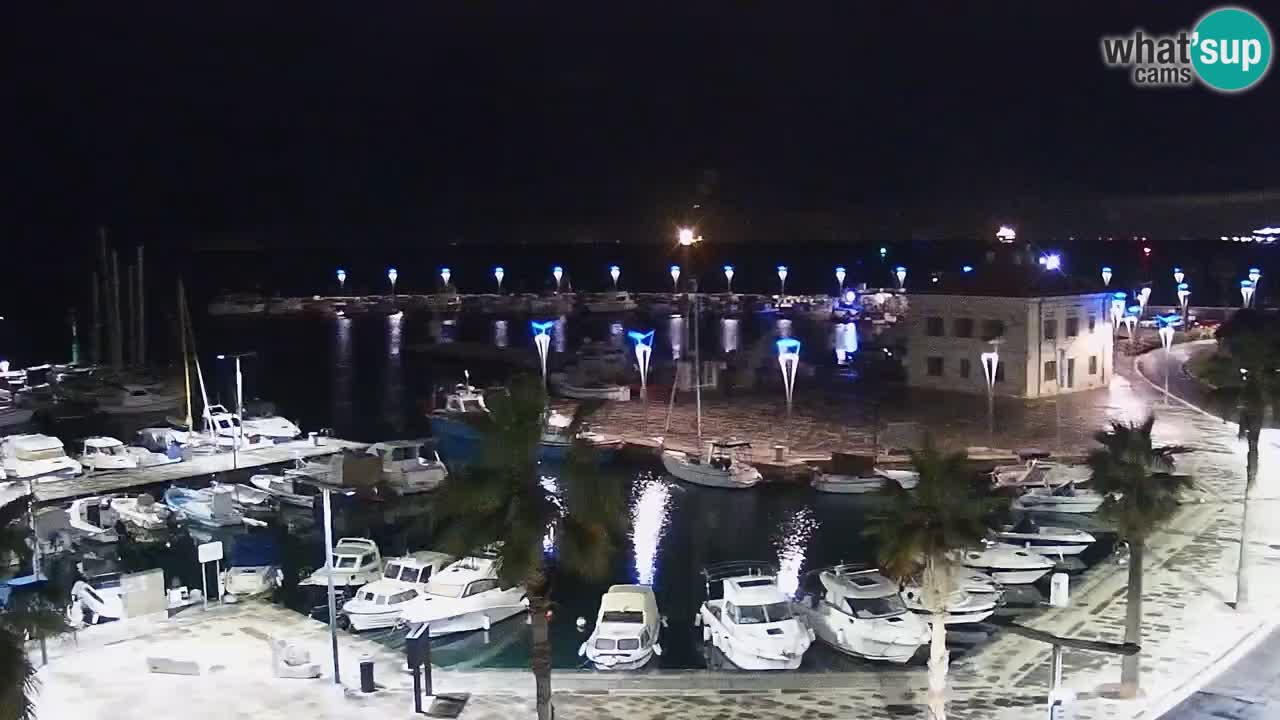 Webcam Koper – Panorama of the marina and promenade from the Grand Hotel Koper