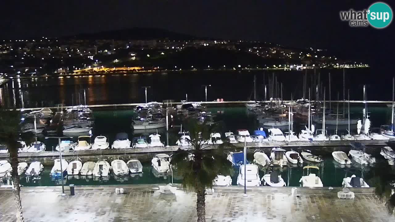 Webcam Koper – Panorama de la marina et de la promenade depuis le Grand Hotel Koper
