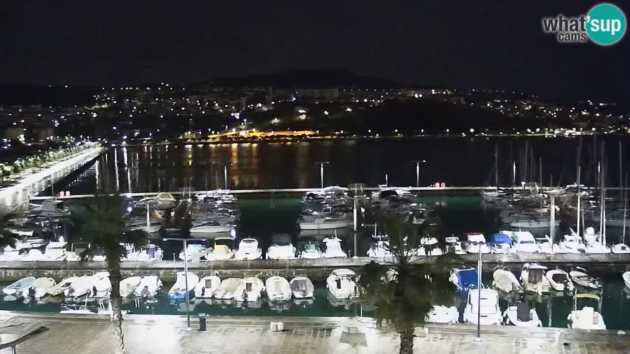 Webcam Koper – Panorama de la marina et de la promenade depuis le Grand Hotel Koper