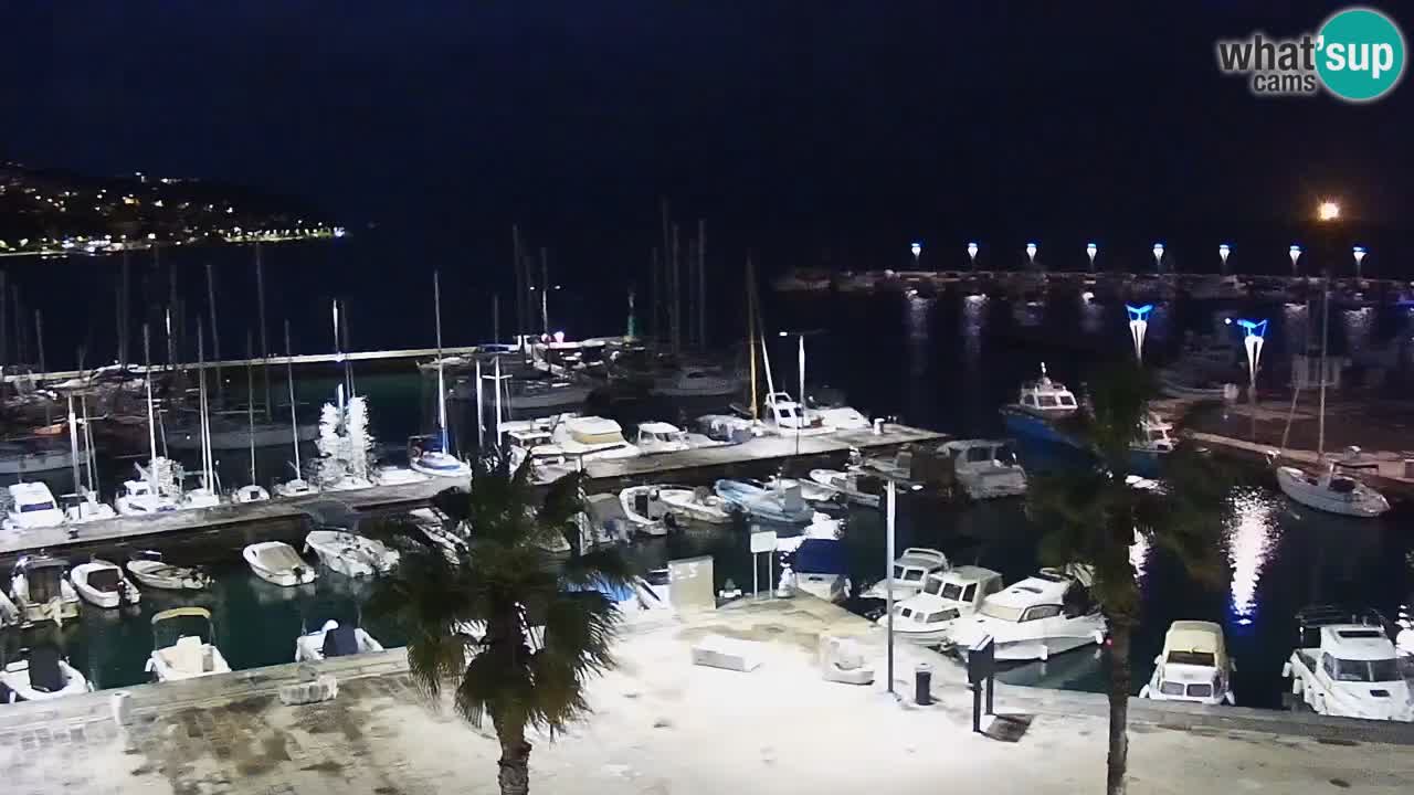 Webcam Koper – Panorama de la marina et de la promenade depuis le Grand Hotel Koper
