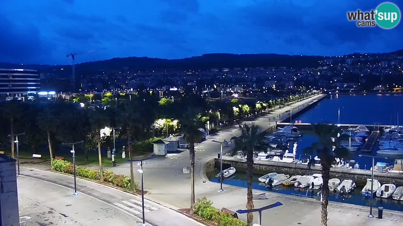 Webcam Koper – Panorama de la marina et de la promenade depuis le Grand Hotel Koper