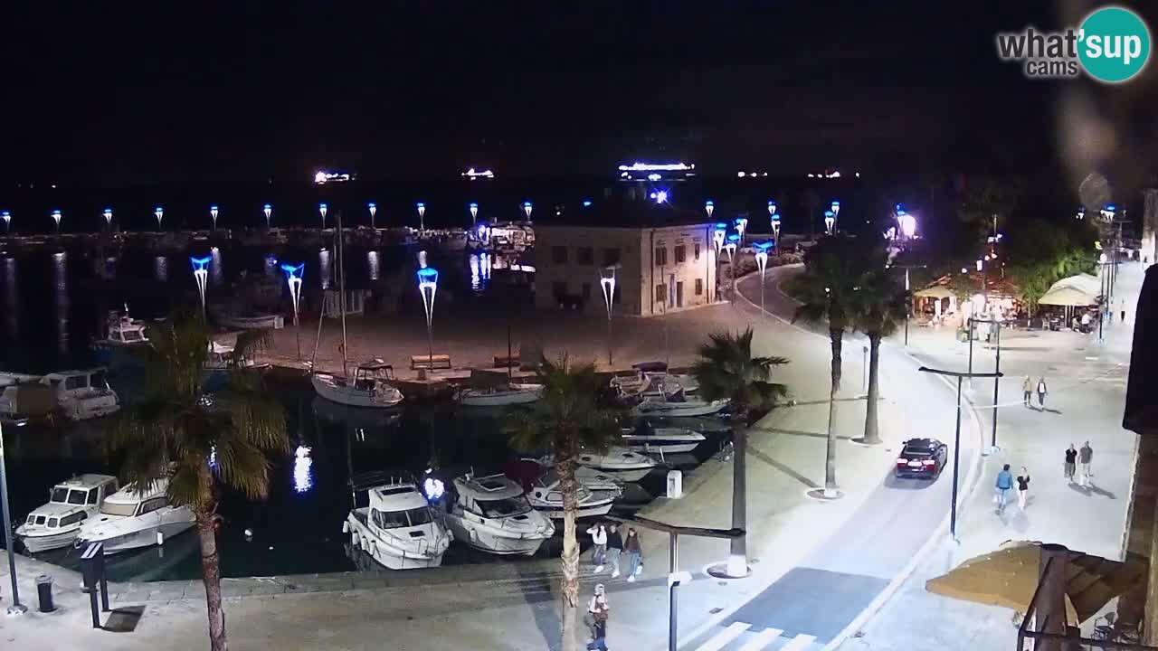 Webcam Koper – Panorama of the marina and promenade from the Grand Hotel Koper