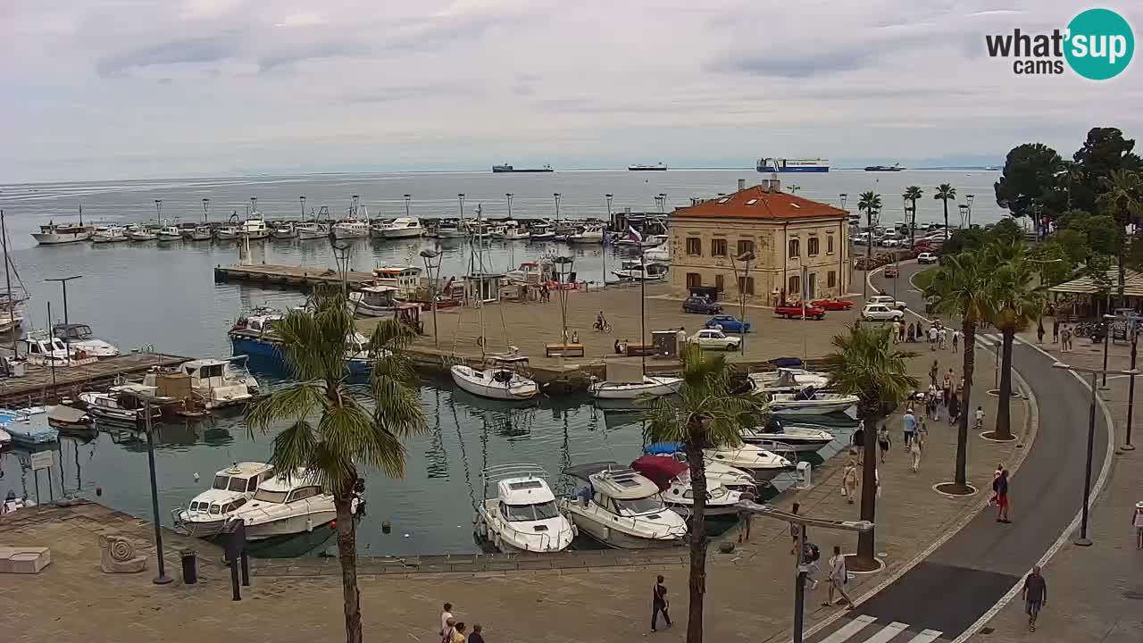 Spletna kamera Koper – Panorama na marino in promenado s Hotela Grand Koper