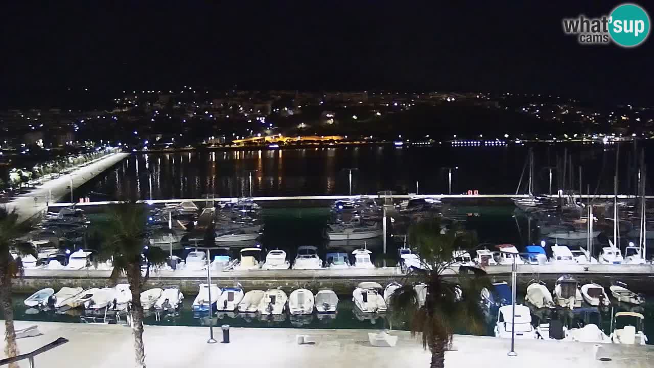 Camera en vivo Koper – puerto deportivo y paseo marítimo desde el Hotel Grand Koper