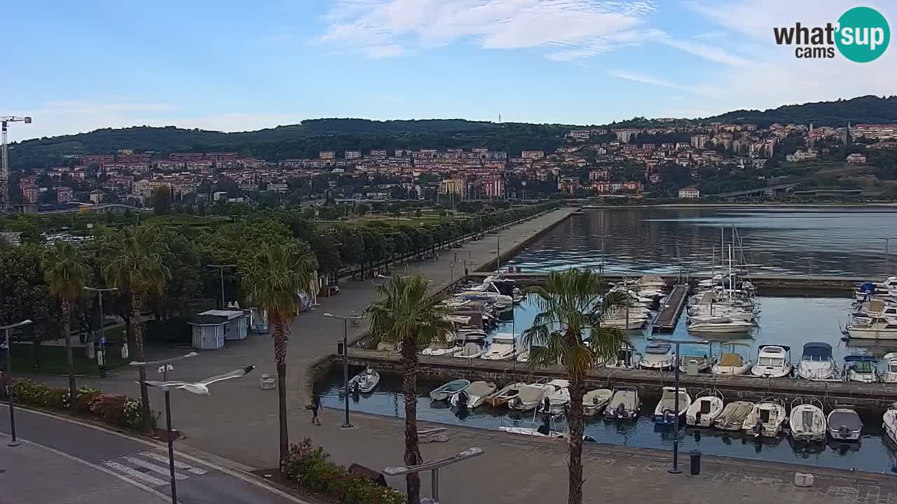 Spletna kamera Koper – Panorama na marino in promenado s Hotela Grand Koper