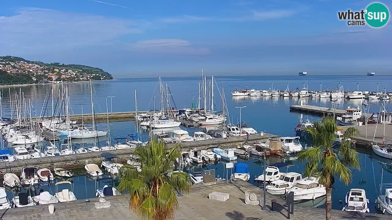 Spletna kamera Luka Koper v živo – Potniški terminal in tovorno pristanišče – Slovenija