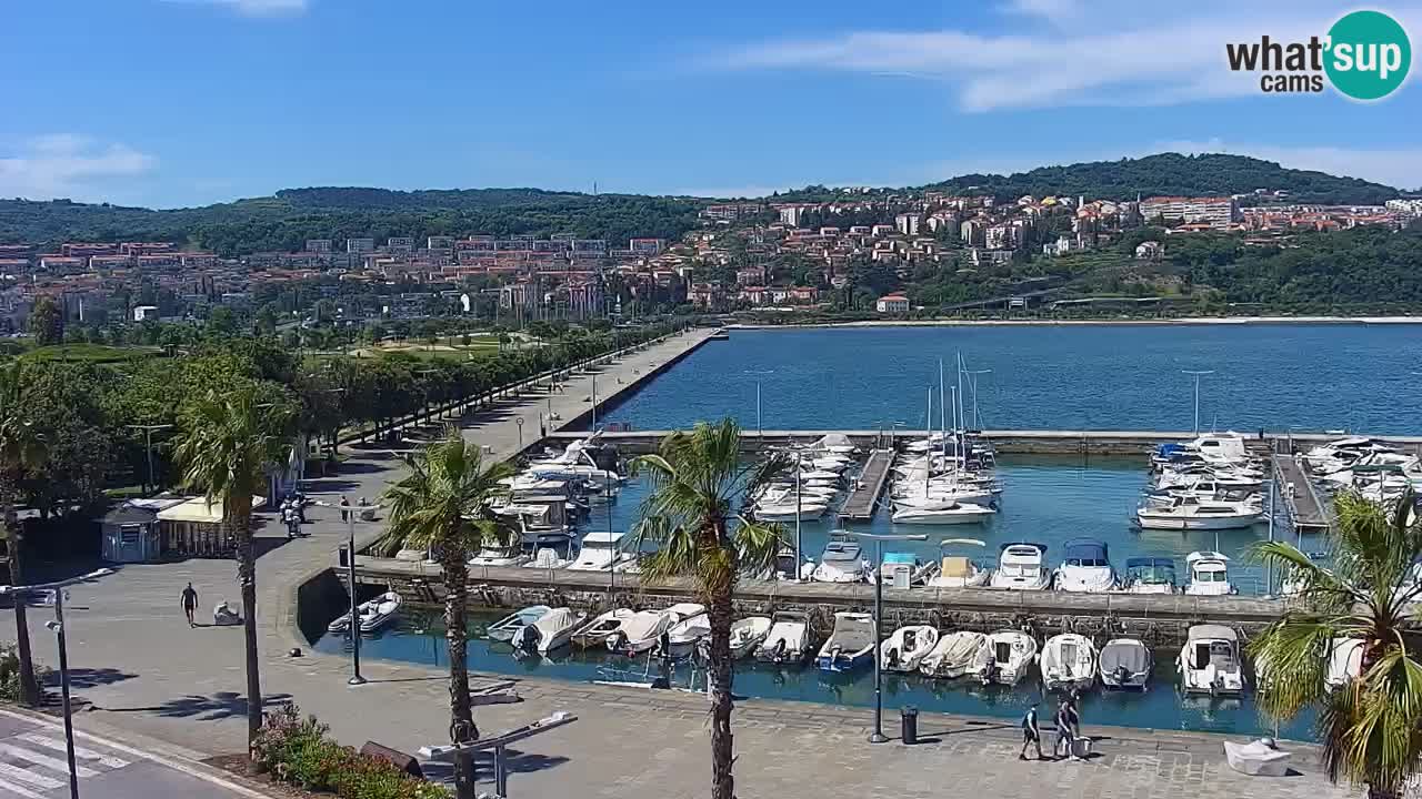 Webcam Capodistria – marina e lungo mare dall’Hotel Grand Koper