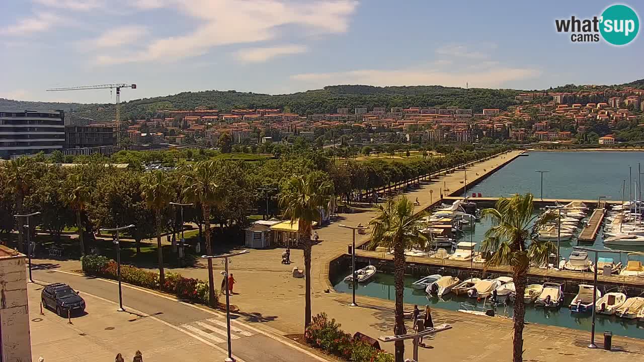 Camera en vivo Koper – puerto deportivo y paseo marítimo desde el Hotel Grand Koper