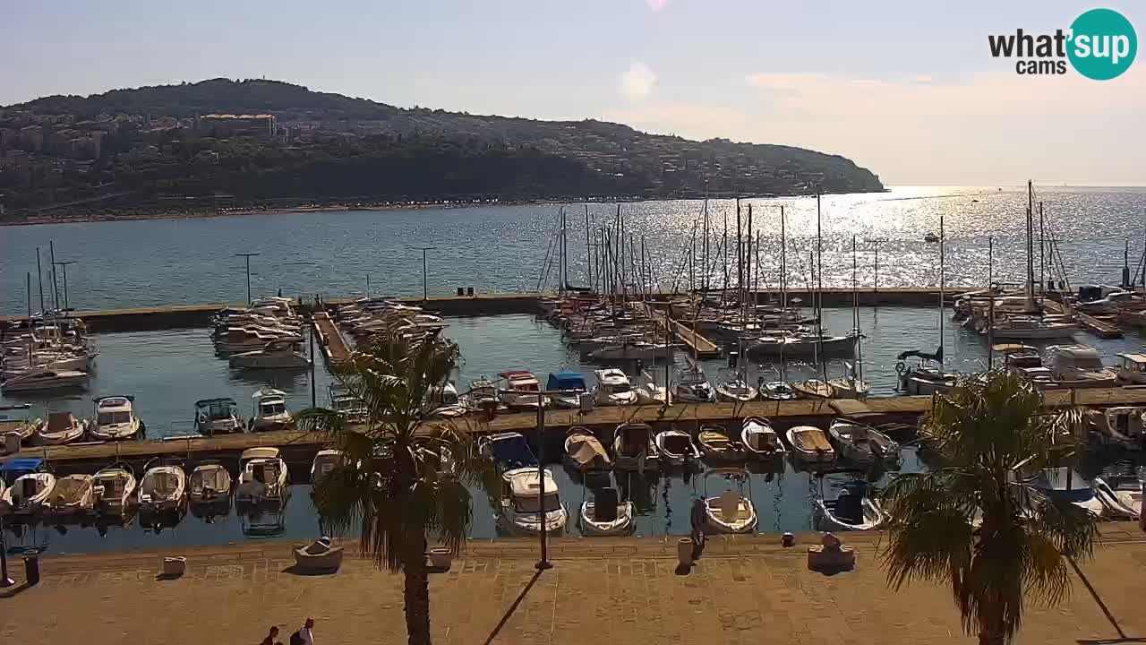 Spletna kamera Koper – Panorama na marino in promenado s Hotela Grand Koper