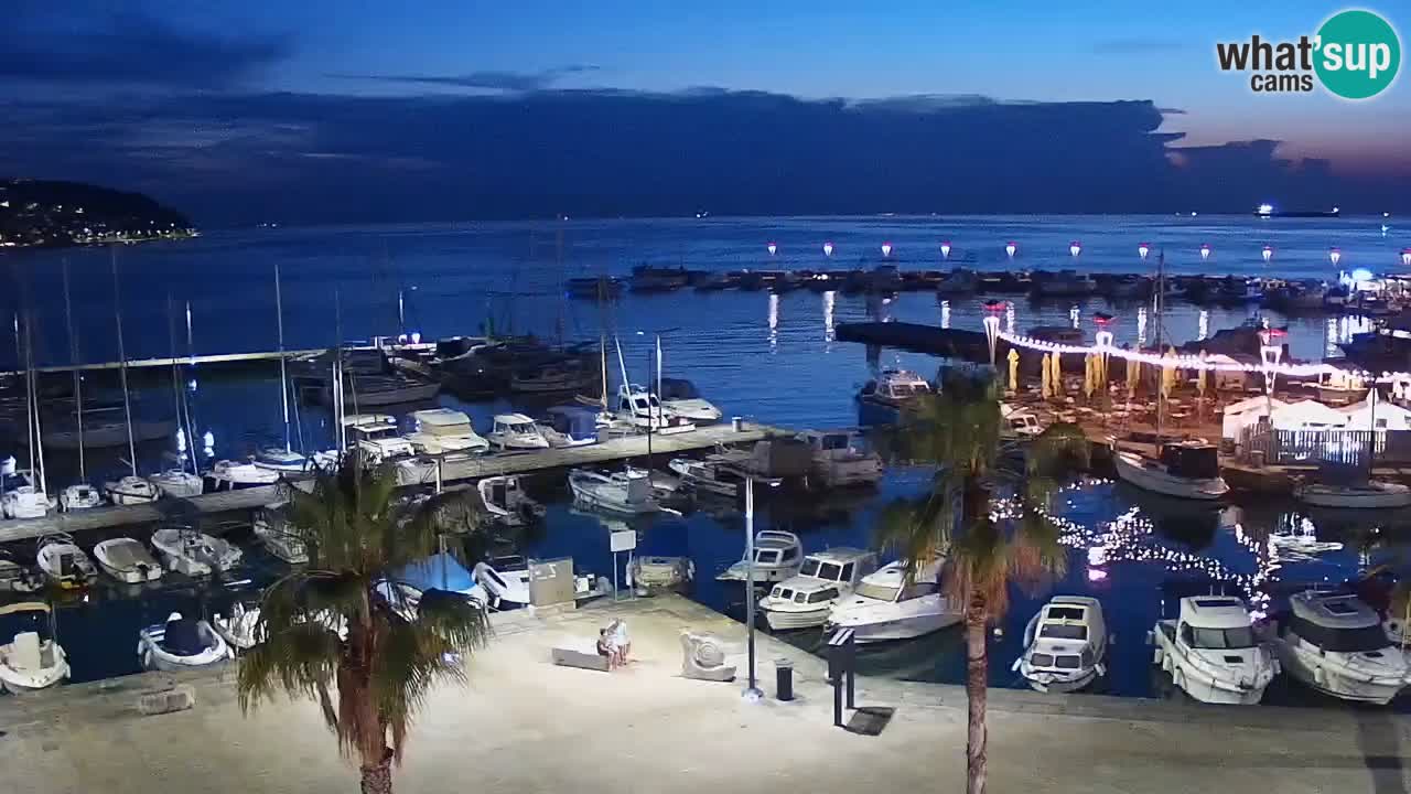 Webcam Koper – Panorama de la marina et de la promenade depuis le Grand Hotel Koper