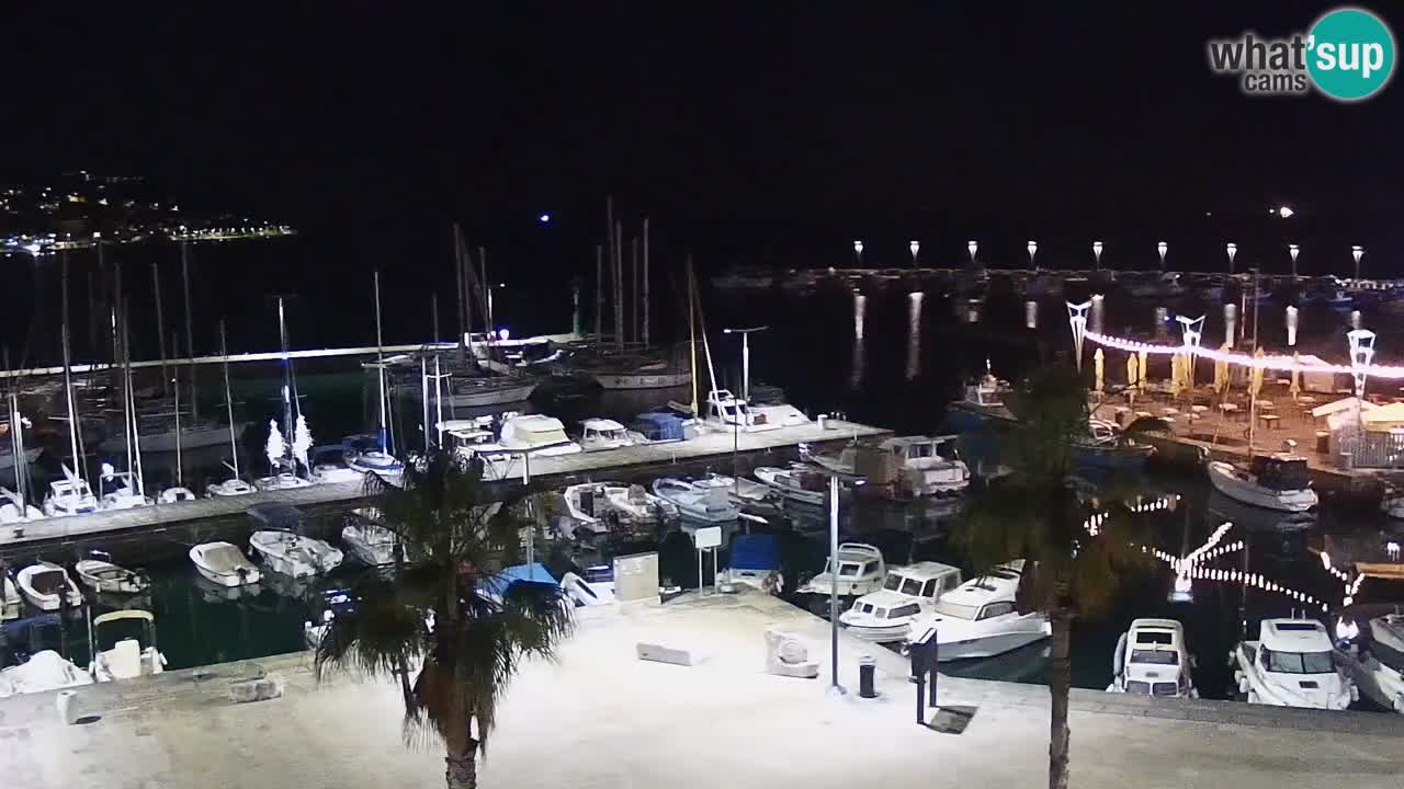 Camera en vivo Koper – puerto deportivo y paseo marítimo desde el Hotel Grand Koper