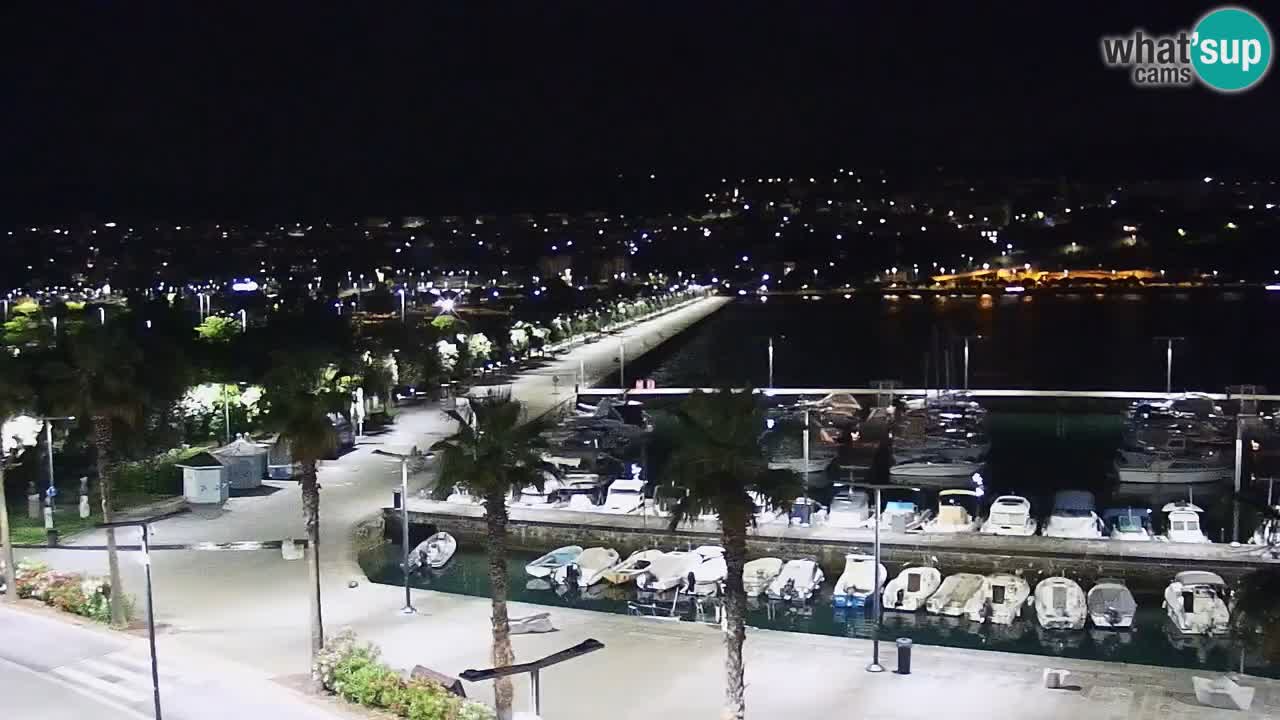 Webcam Koper – Panorama de la marina et de la promenade depuis le Grand Hotel Koper