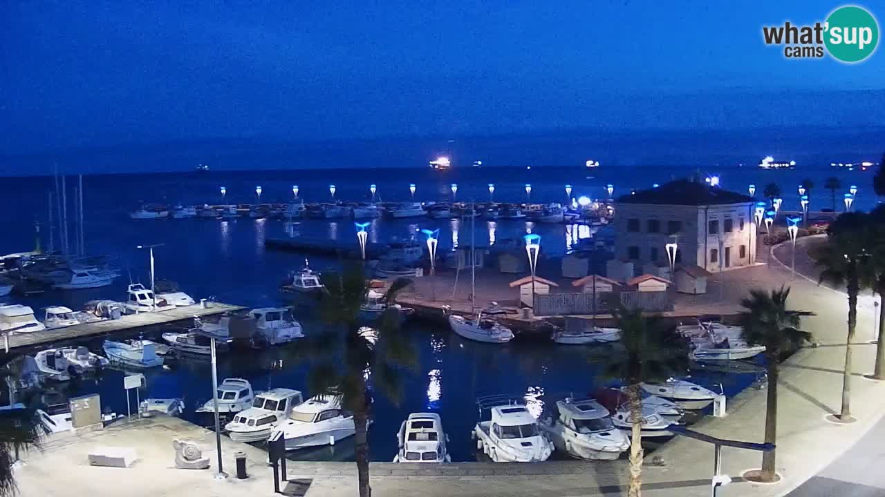Camera en vivo Koper – puerto deportivo y paseo marítimo desde el Hotel Grand Koper
