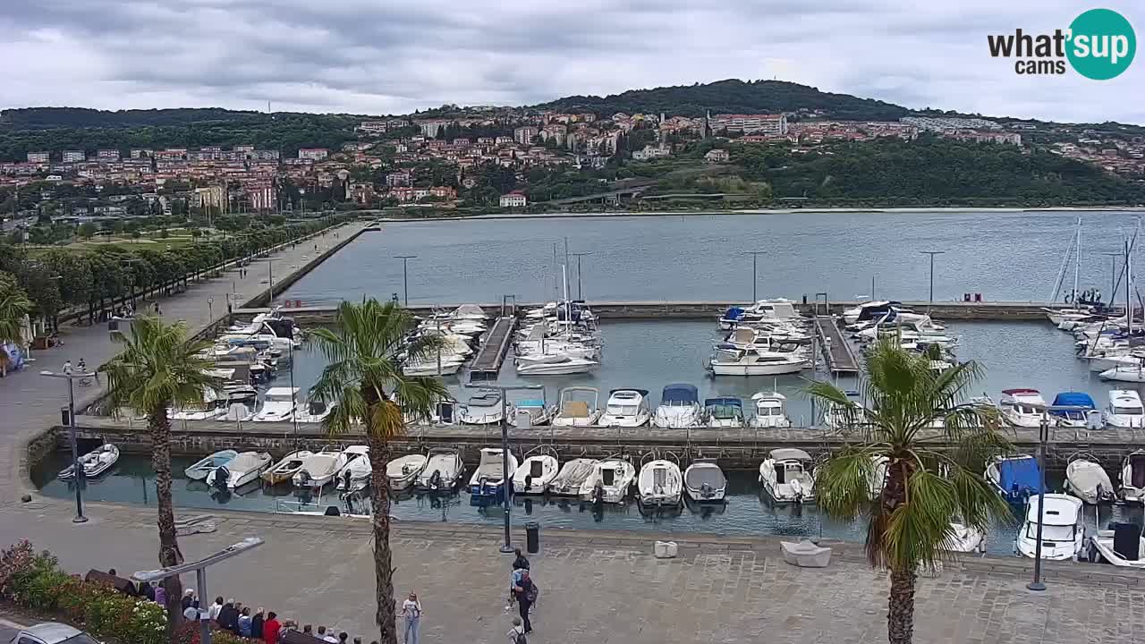 Webcam Koper – Panorama de la marina et de la promenade depuis le Grand Hotel Koper