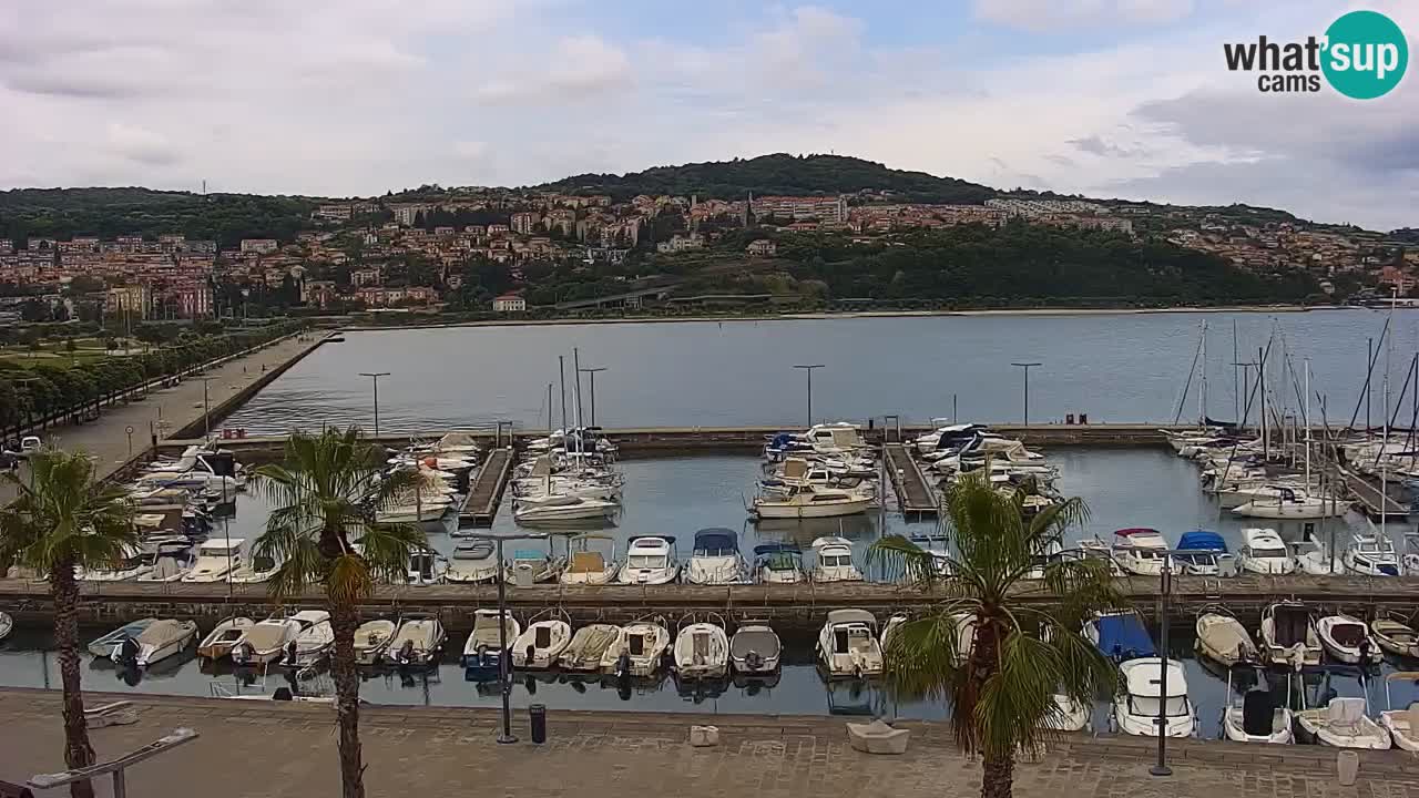 Camera en vivo Koper – puerto deportivo y paseo marítimo desde el Hotel Grand Koper