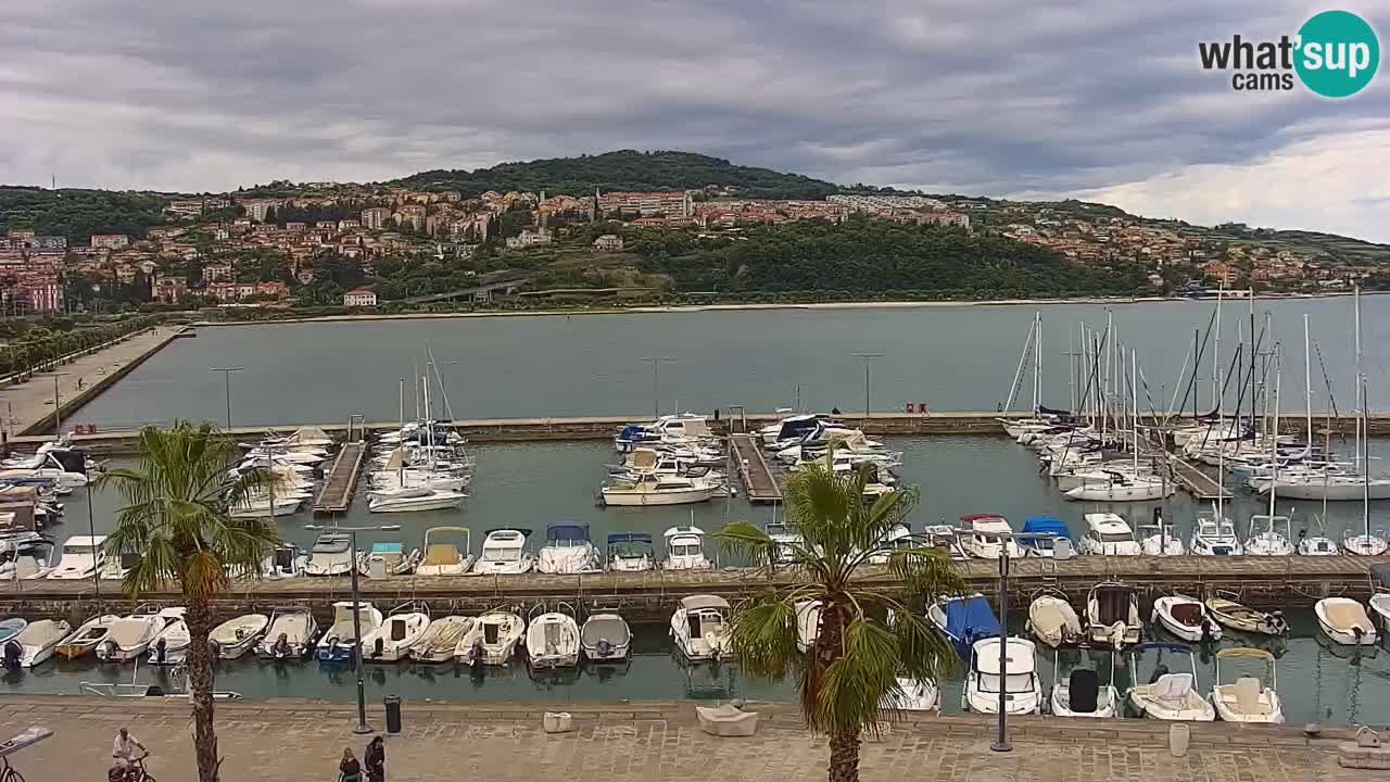 Camera en vivo Koper – puerto deportivo y paseo marítimo desde el Hotel Grand Koper
