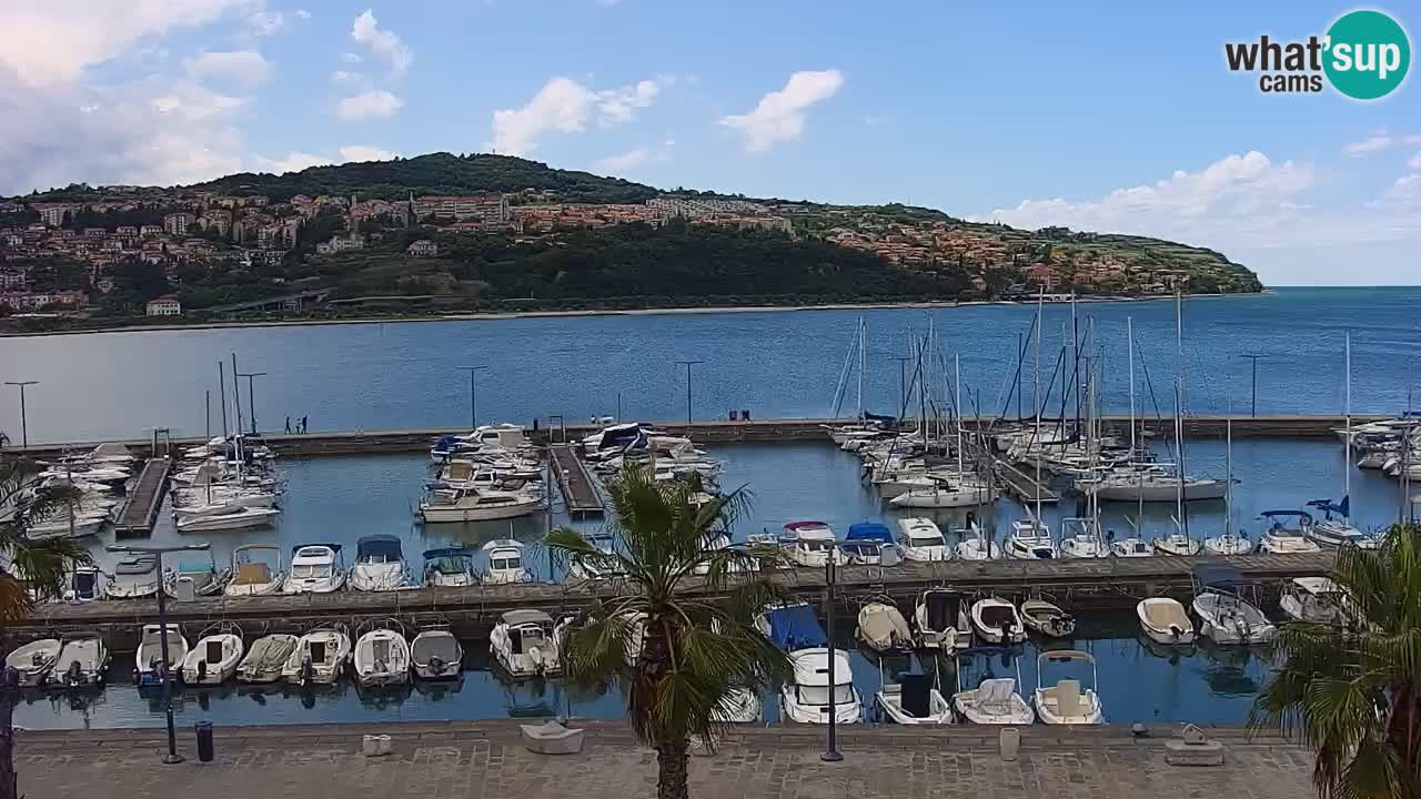 Camera en vivo Koper – puerto deportivo y paseo marítimo desde el Hotel Grand Koper