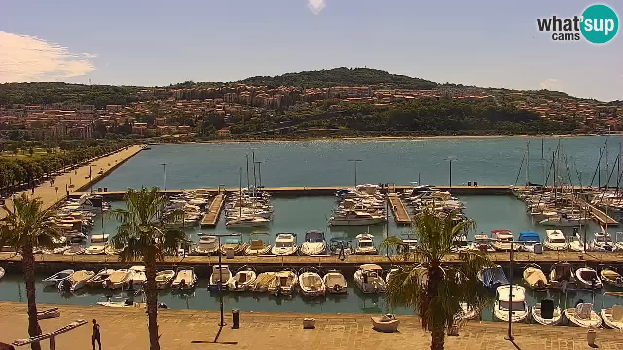Spletna kamera Koper – Panorama na marino in promenado s Hotela Grand Koper