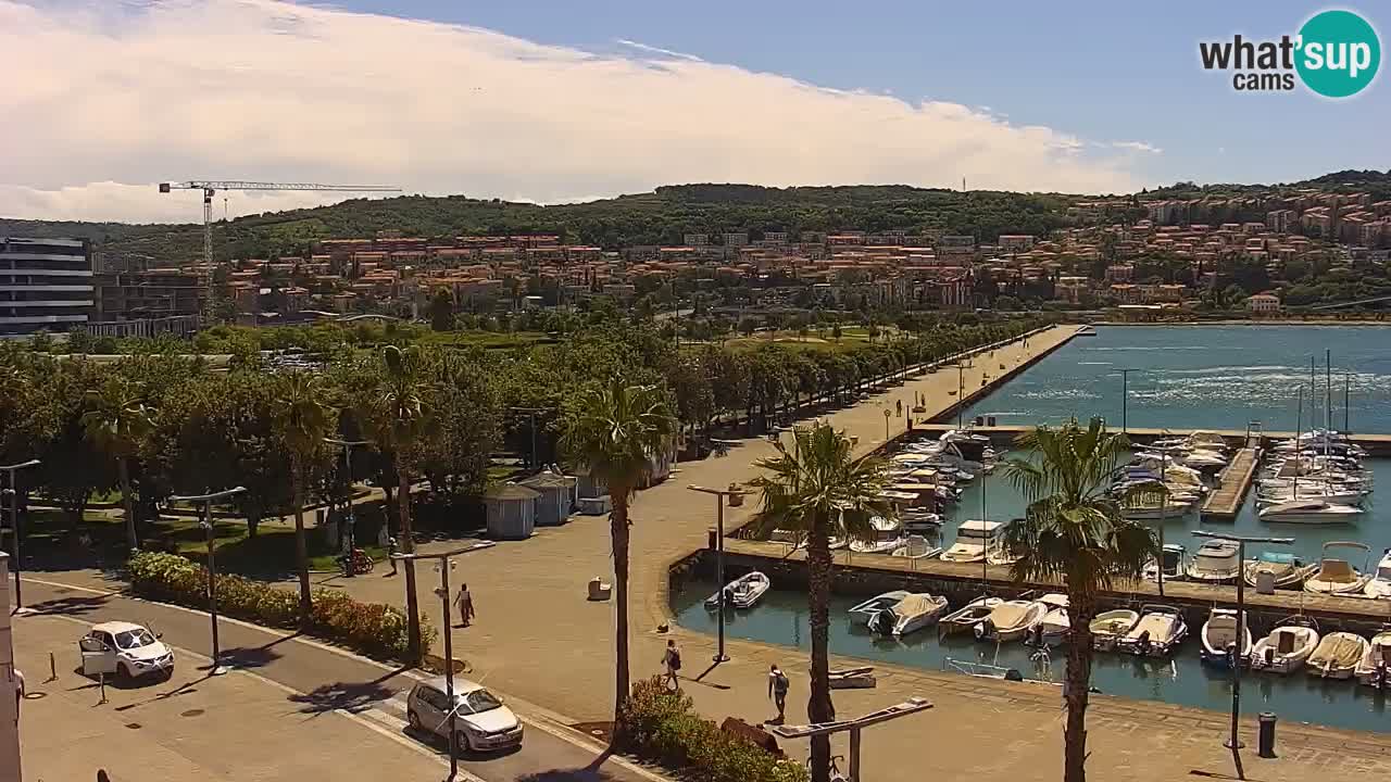 Camera en vivo Koper – puerto deportivo y paseo marítimo desde el Hotel Grand Koper