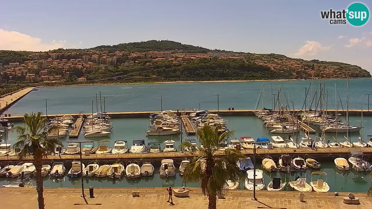 Spletna kamera Koper – Panorama na marino in promenado s Hotela Grand Koper