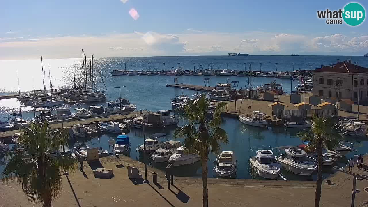 Camera en vivo Koper – puerto deportivo y paseo marítimo desde el Hotel Grand Koper