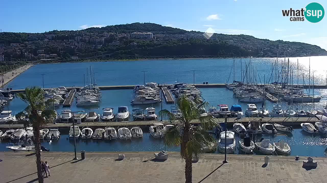 Camera en vivo Koper – puerto deportivo y paseo marítimo desde el Hotel Grand Koper