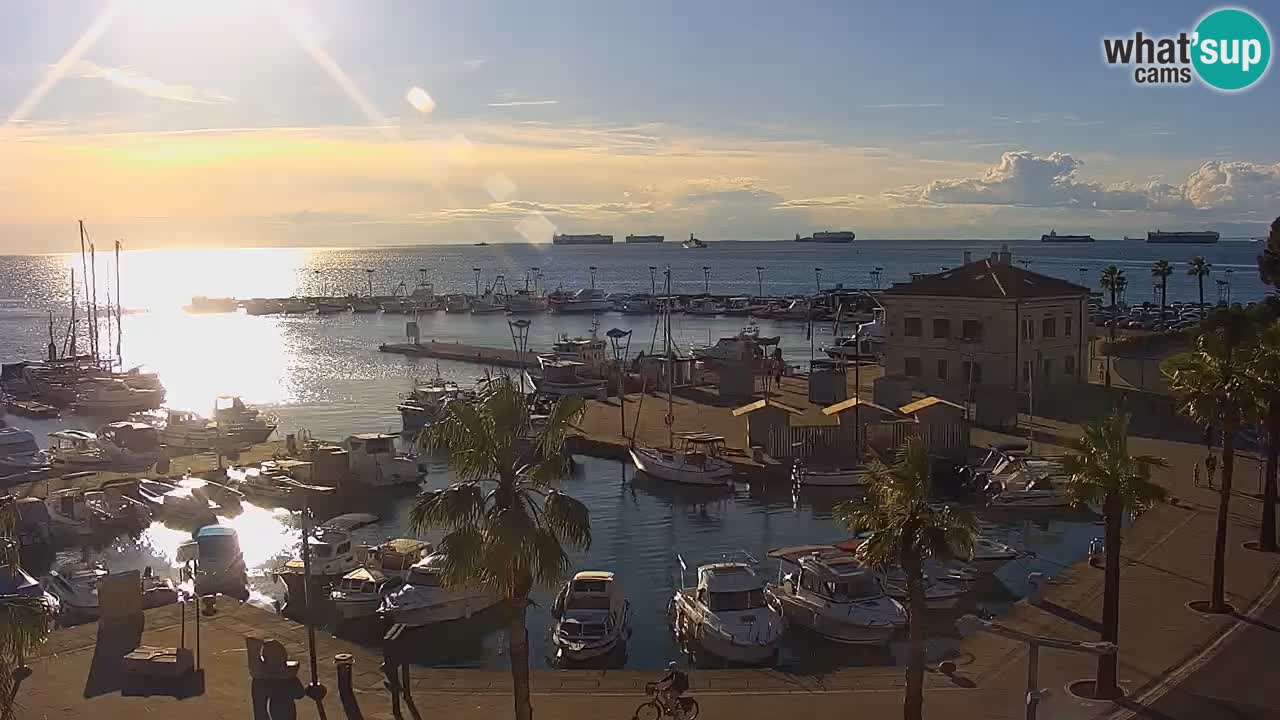 Spletna kamera Koper – Panorama na marino in promenado s Hotela Grand Koper