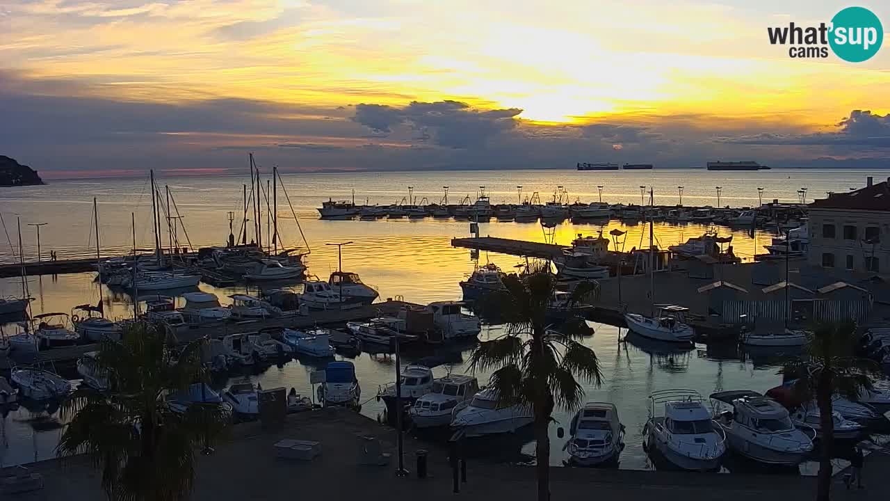 Spletna kamera Koper – Panorama na marino in promenado s Hotela Grand Koper