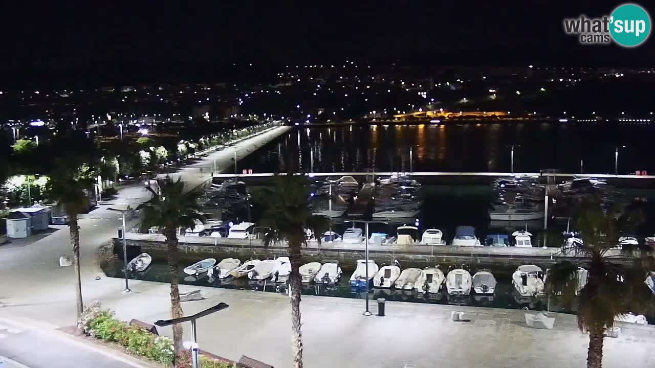 Webcam Koper – Panorama of the marina and promenade from the Grand Hotel Koper