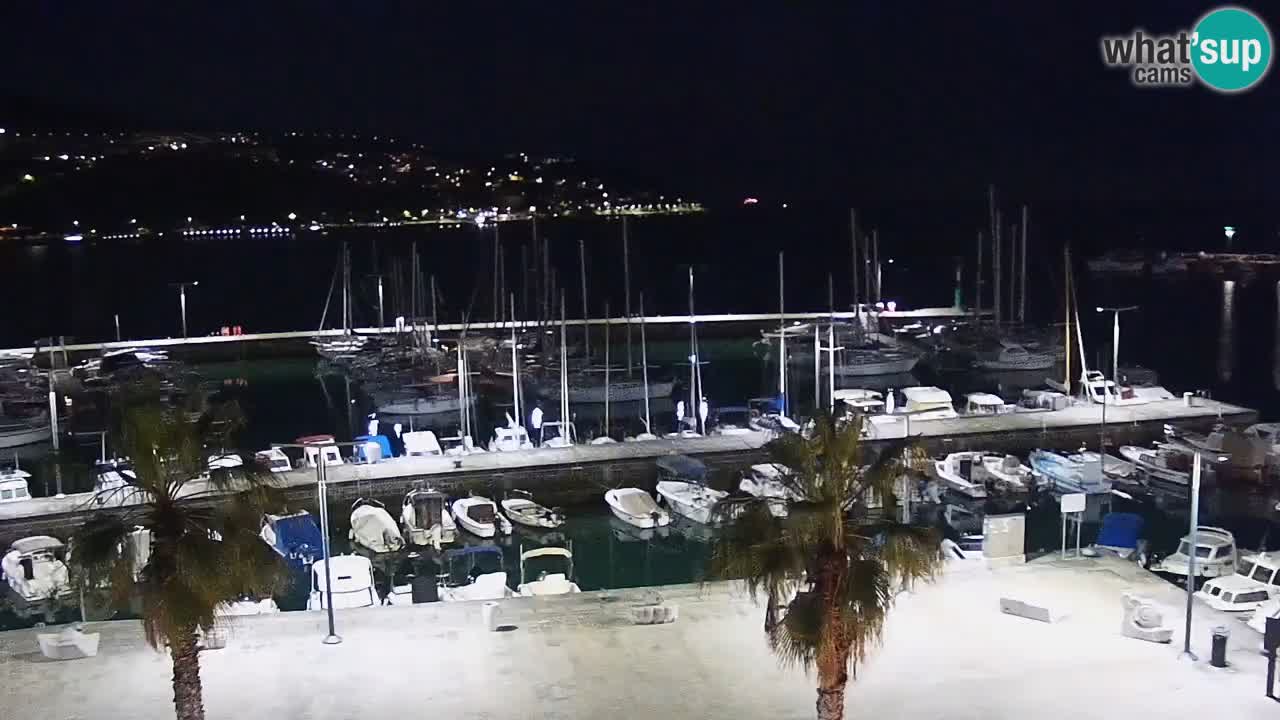 Webcam Koper – Panorama of the marina and promenade from the Grand Hotel Koper