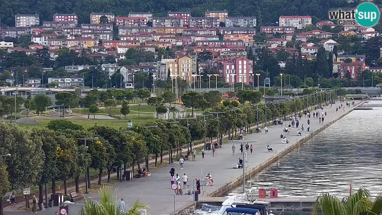 Webcam Koper – Panorama of the marina and promenade from the Grand Hotel Koper