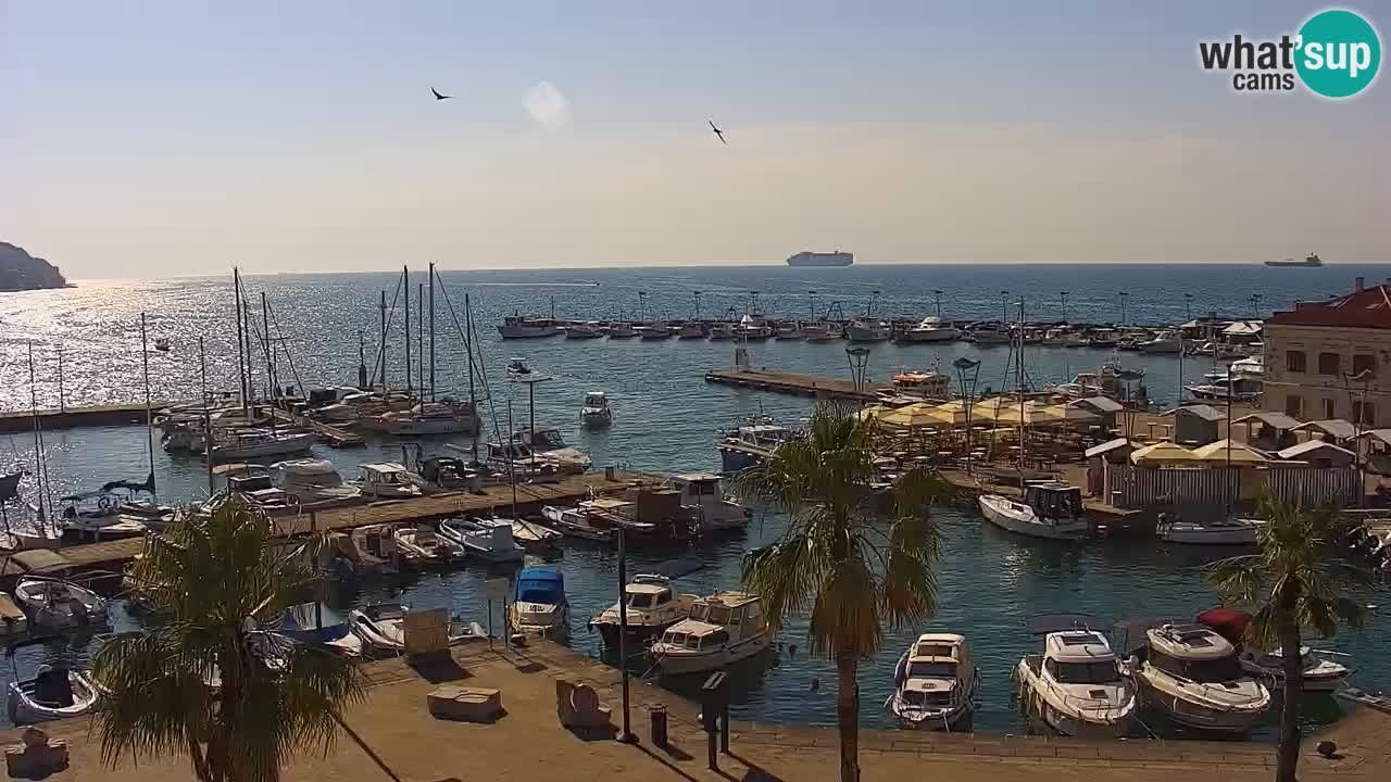 Webcam Koper – Panorama of the marina and promenade from the Grand Hotel Koper