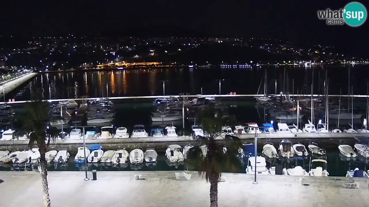 Spletna kamera Koper – Panorama na marino in promenado s Hotela Grand Koper