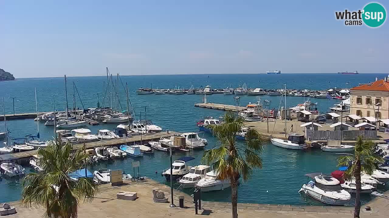 Spletna kamera Koper – Panorama na marino in promenado s Hotela Grand Koper