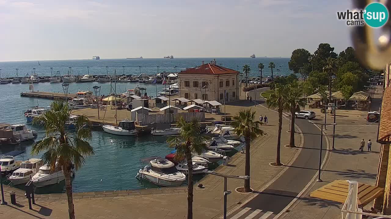 Webcam Capodistria – marina e lungo mare dall’Hotel Grand Koper